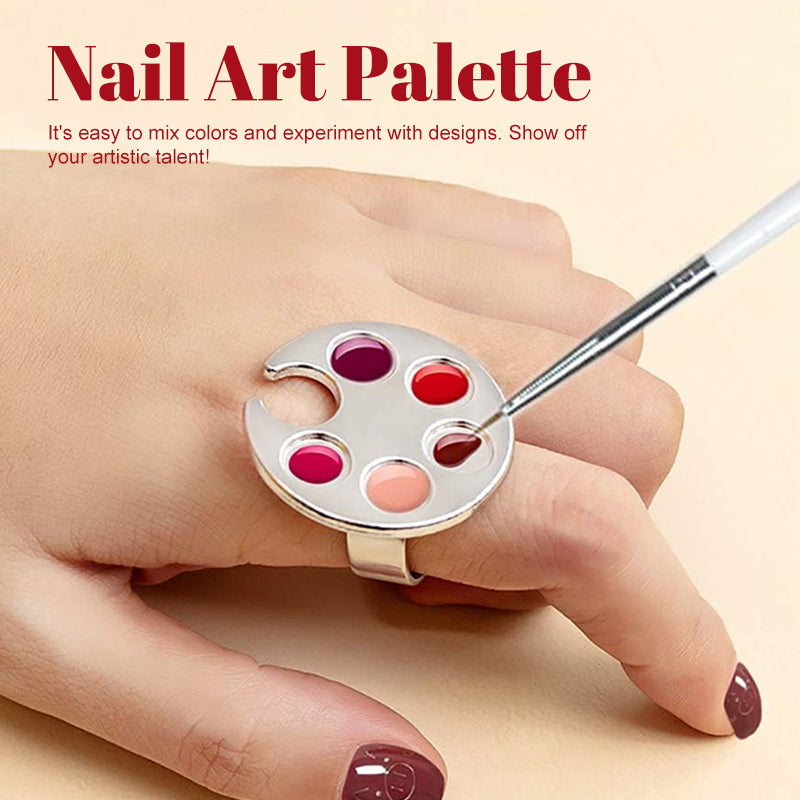 Nail Art Palette Rings