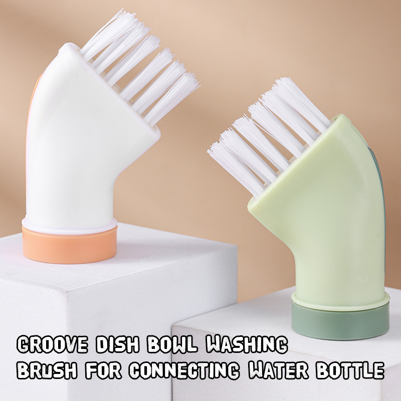 Groove Dish Bowl Washing Brush for Connecting Water Bottle