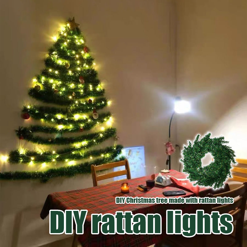 Diy Christmas Tree With Rattan Lights