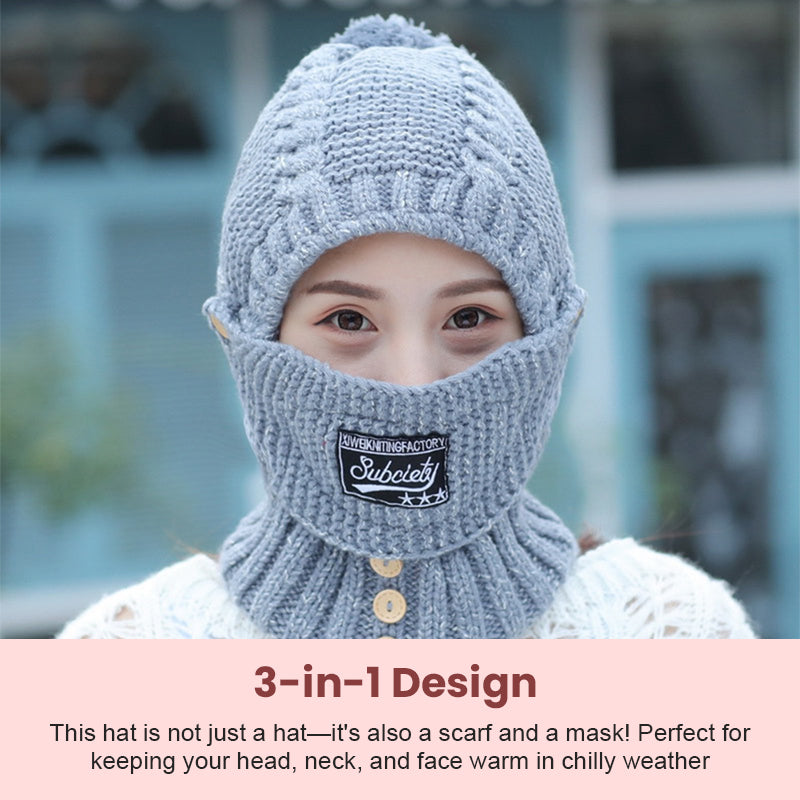 Earmuffs Fleece Knitted Hat