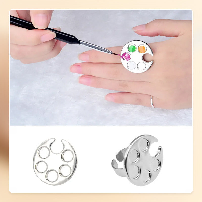 Nail Art Palette Rings